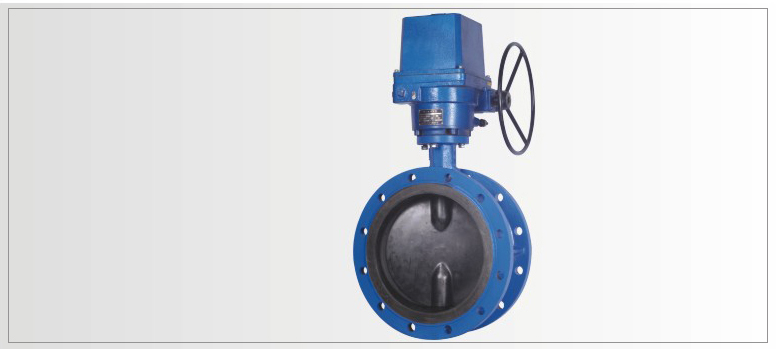 無銷襯膠電動法蘭蝶閥